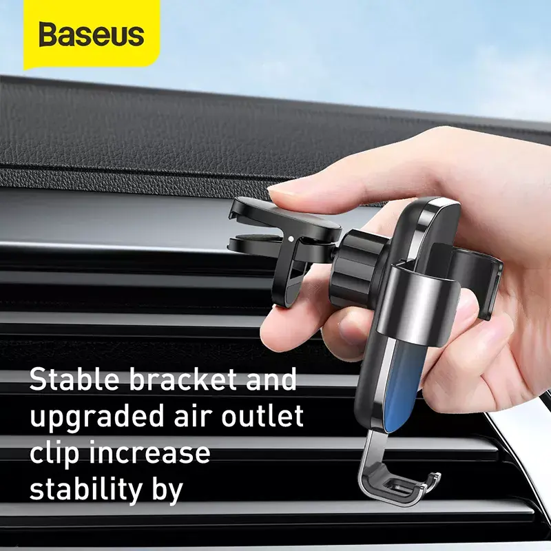 Suporte passivo Baseus Glaze Gravity para telemóvel preto