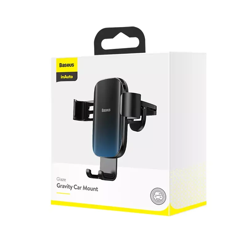 Suporte passivo Baseus Glaze Gravity para telemóvel preto