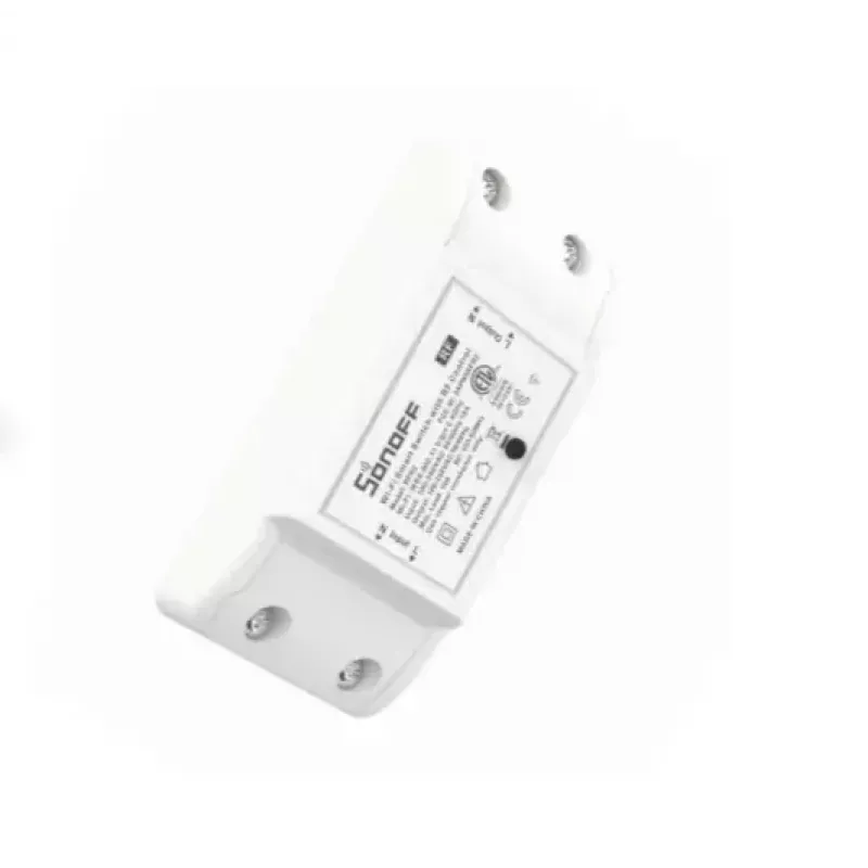 Controlo de luz para casa inteligente Sonoff RFR2 com fios e sem fios branco