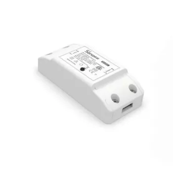 Controlo de luz para casa inteligente Sonoff RFR2 com fios e sem fios branco