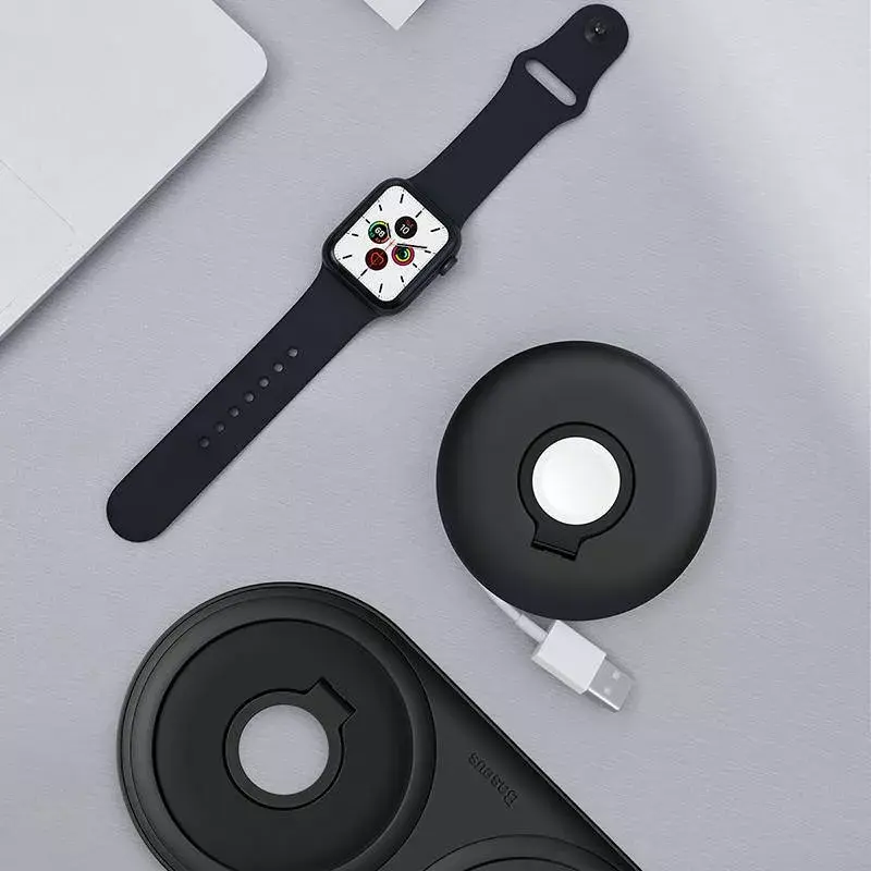 Organizador Baseus para carregador Apple Watch ACSLH-01 — preto, suporte para carregamento magnético