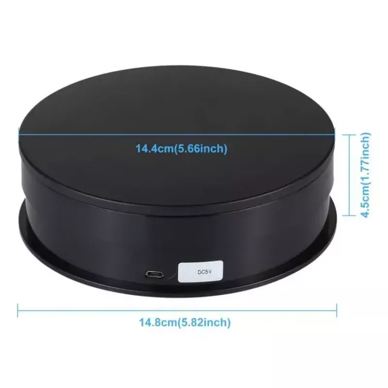 Suporte fotográfico Puluz PU3048B plataforma giratória panorâmica 360° Ø15 cm