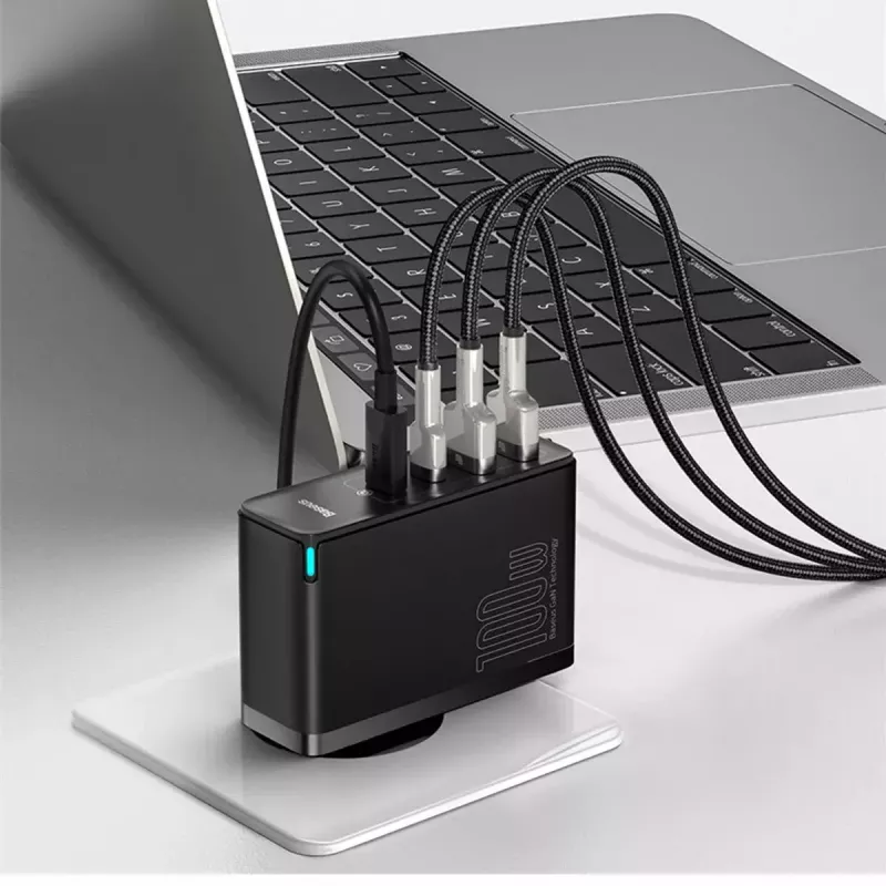Carregador Baseus GaN2 4 portas carregamento rápido 100W