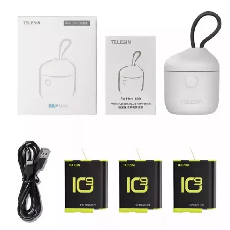 Carregador de baterias TELESIN Allin BOX para câmara de ação