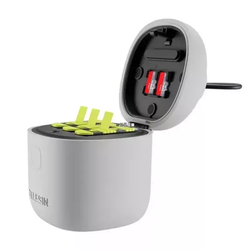 Carregador de baterias TELESIN Allin BOX para câmara de ação