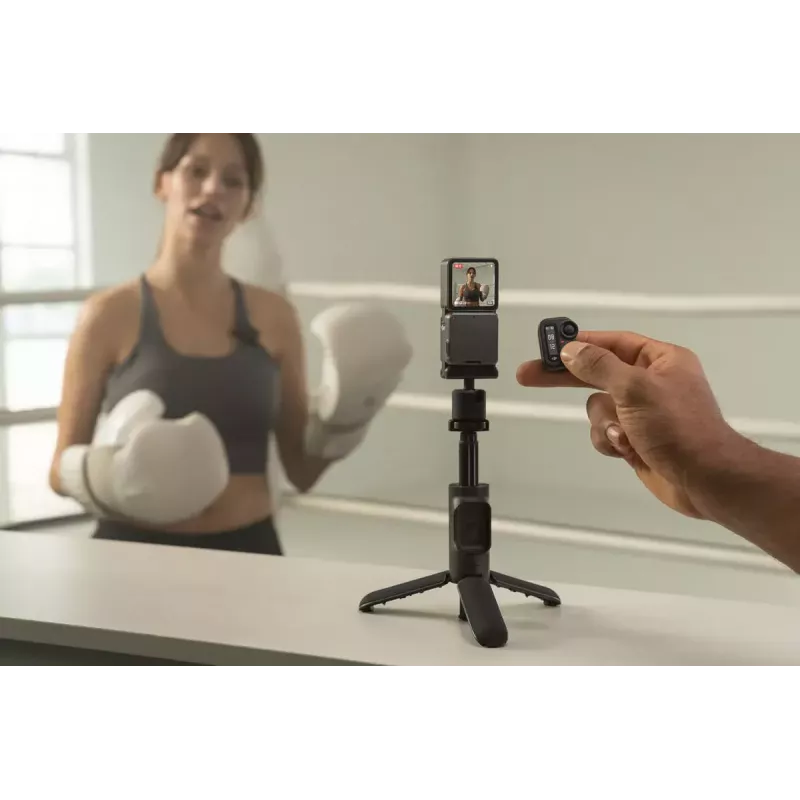 DJI CP.OS.00000186.01 Action 2 haste extensível com telecomando e tripé, estendida 37,8 cm