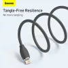 Cabo de dados USB 2.0 Baseus Jelly Lightning para USB-A 1,2 m, preto