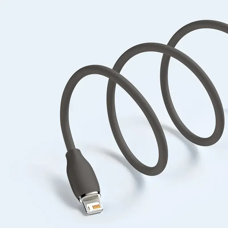 Cabo de dados USB 2.0 Baseus Jelly Lightning para USB-A 1,2 m, preto