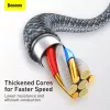 Cabo Baseus Dynamic 2m cinzento Lightning para USB-A