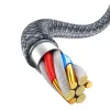 Cabo Baseus Dynamic 2m cinzento Lightning para USB-A
