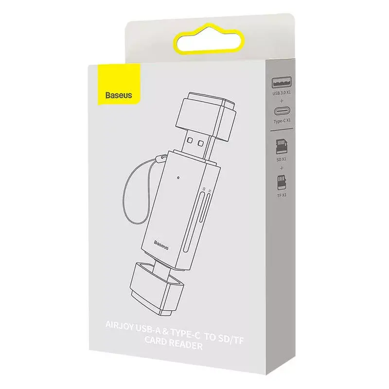 Leitor de cartões Baseus Leitor de cartões Lite Series WKQX060113 suporte USB e USB-C