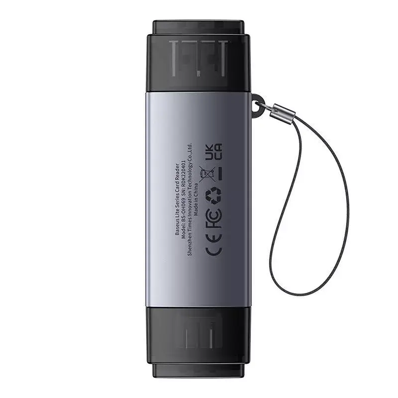 Leitor de cartões Baseus Leitor de cartões Lite Series WKQX060113 suporte USB e USB-C