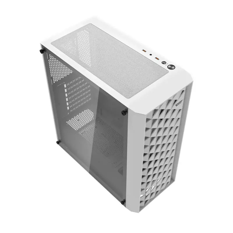 Caixa de computador Darkflash DK351, branca, com 4 ventoinhas RGB
