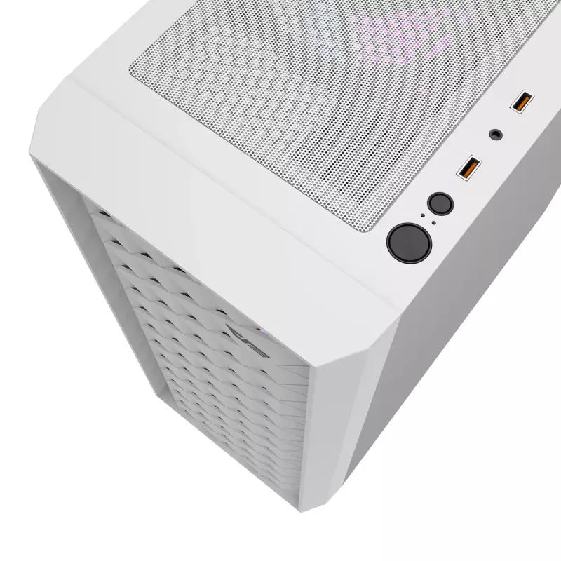 Caixa de computador Darkflash DK351, branca, com 4 ventoinhas RGB