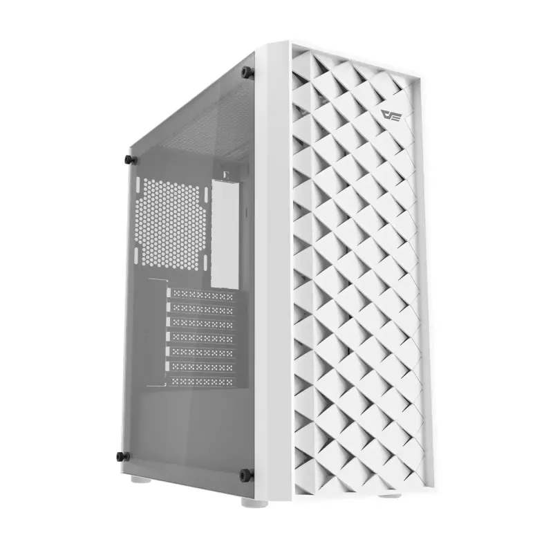 Caixa de computador Darkflash DK351, branca, com 4 ventoinhas RGB