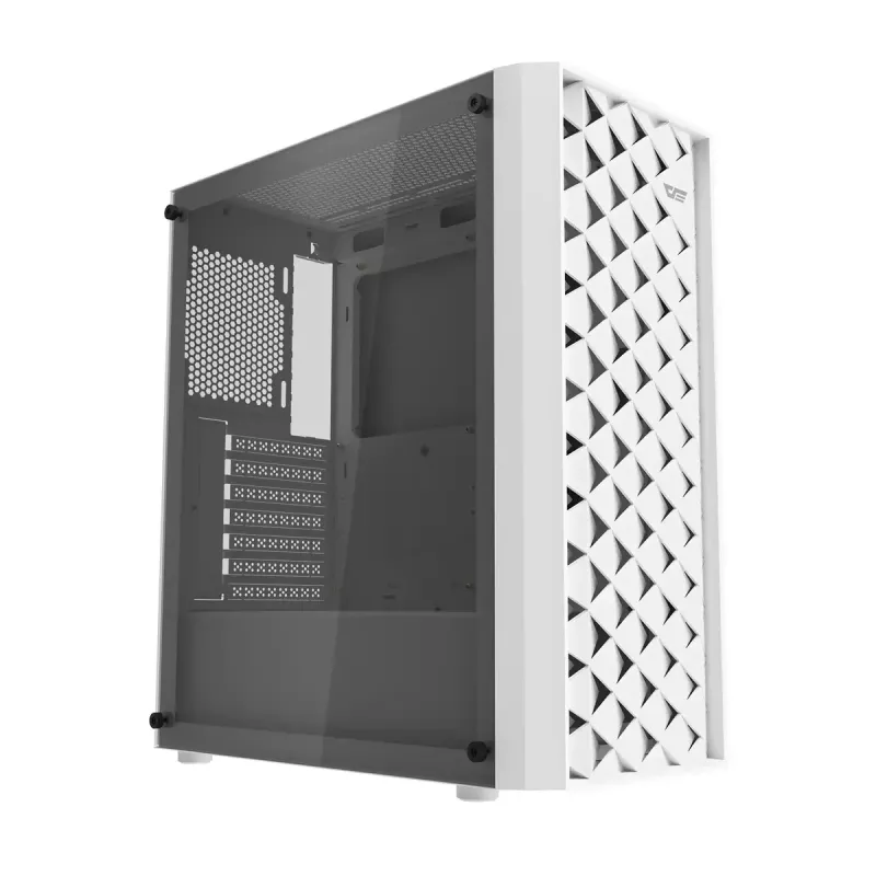 Caixa de computador Darkflash DK351, branca, com 4 ventoinhas RGB