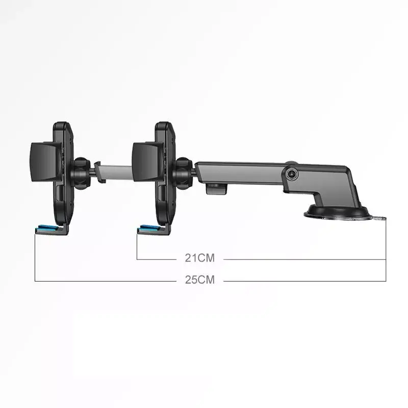 Joyroom JR-OK3 suporte de carro para telemóvel com braço telescópico extensível para painel e para-brisas, rotação de 210°, 4–6,7 polegadas, preto
