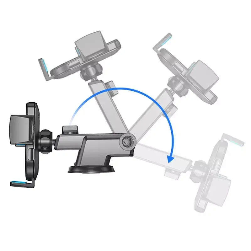 Joyroom JR-OK3 suporte de carro para telemóvel com braço telescópico extensível para painel e para-brisas, rotação de 210°, 4–6,7 polegadas, preto