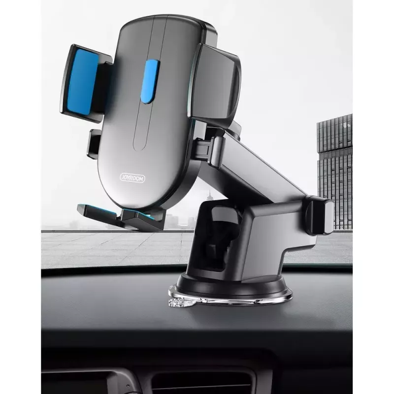 Joyroom JR-OK3 suporte de carro para telemóvel com braço telescópico extensível para painel e para-brisas, rotação de 210°, 4–6,7 polegadas, preto
