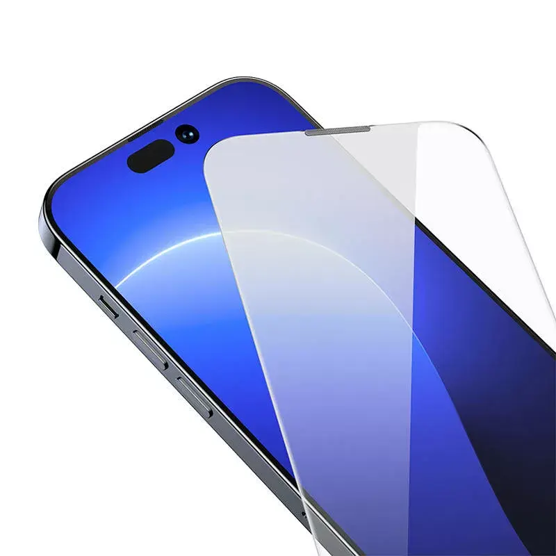 Película protetora de ecrã em vidro temperado Baseus Crystal para iPhone 14 Pro 0,3 mm, à prova de pó, 2 unid.