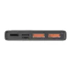 Powerbank Baseus Adaman Metal, iões de lítio 10000mAh, 2xUSB, USB-C, Lightning, MicroUSB 22,5W (preto)