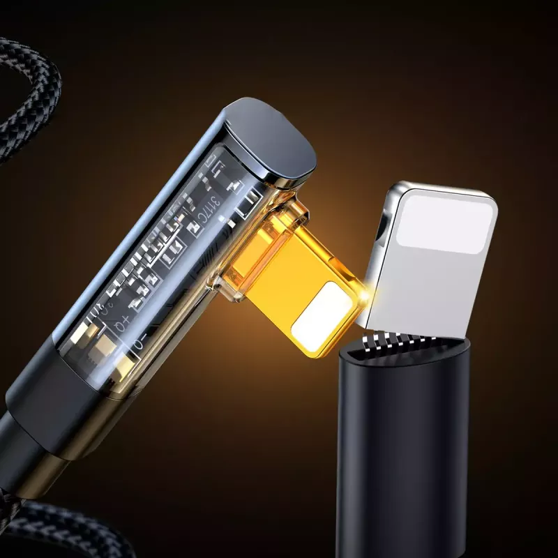 Cabo USB-A para Lightning em ângulo Joyroom S-UL012A6 1,2 m, preto