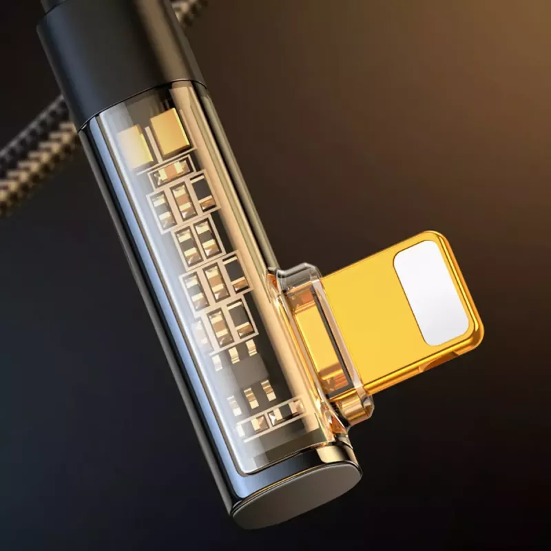 Cabo USB-A para Lightning em ângulo Joyroom S-UL012A6 1,2 m, preto