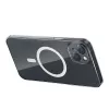 Capa magnética Baseus Magnetic Crystal Clear para iPhone 13, transparente, com proteção de ecrã em vidro temperado
