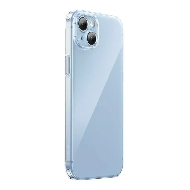 Capa de proteção transparente com vidro temperado da Baseus para iPhone 14 Plus (P60112202201-02)