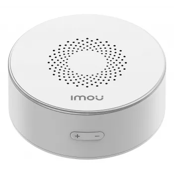 Sirene interior sem fios IMOU ZR1 – alcance de 200 m, DC 12 V, 8 cm de diâmetro, branca