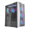 Caixa de computador Darkflash DK352 Plus ATX Preto e Branco