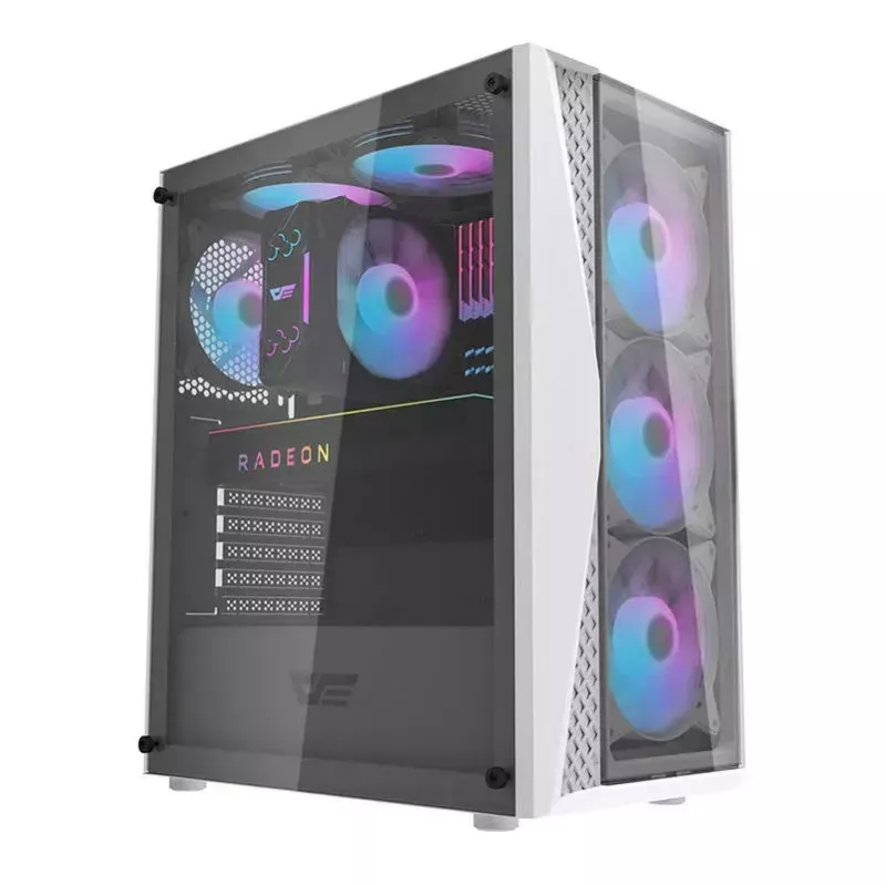 Caixa de computador Darkflash DK352 Plus ATX Preto e Branco