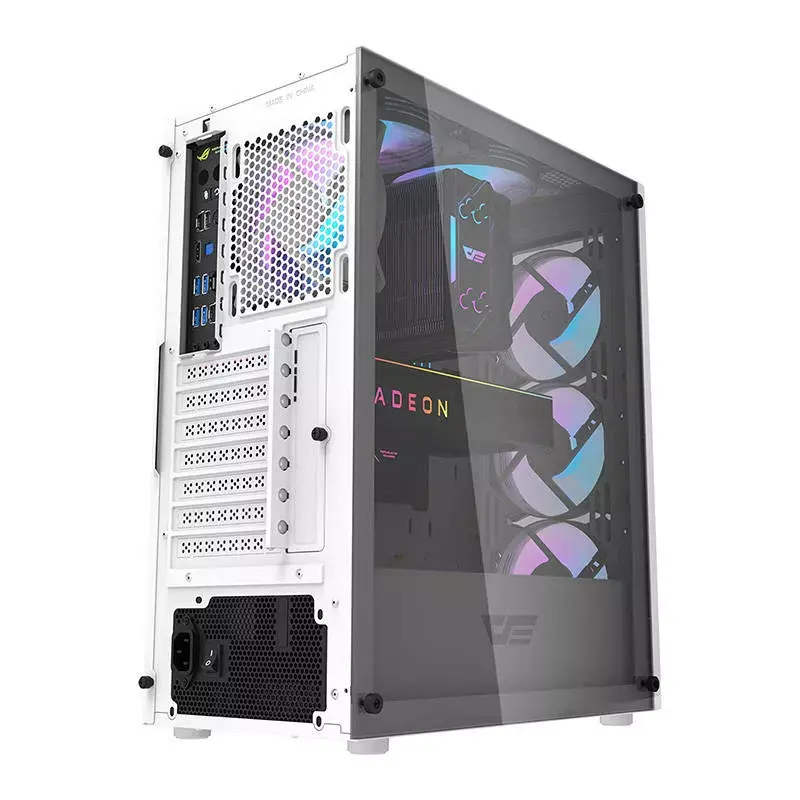 Caixa de computador Darkflash DK352 Plus ATX Preto e Branco