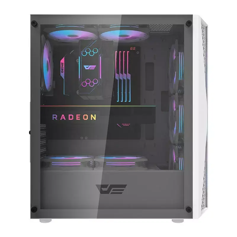 Caixa de computador Darkflash DK352 Plus ATX Preto e Branco