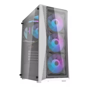 Caixa de computador Darkflash DK352 Plus ATX Preto e Branco
