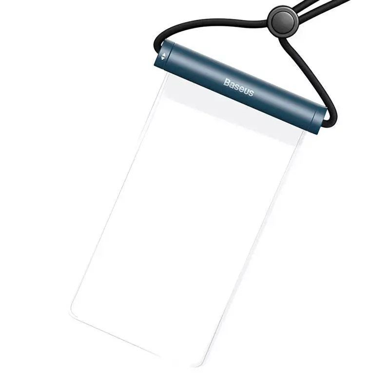 Capa impermeável para telemóvel Baseus AquaGlide fecho deslizante cilíndrico — azul