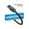 Cabo de rede Vention Cat.8 S/FTP 1 m preto RJ-45 banhado a ouro