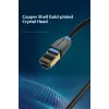 Cabo de rede Vention Cat.8 S/FTP 1 m preto RJ-45 banhado a ouro