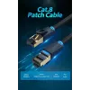 Cabo de rede Vention Cat.8 S/FTP 1 m preto RJ-45 banhado a ouro