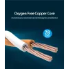 Cabo de rede Vention Cat.8 S/FTP 1 m preto RJ-45 banhado a ouro