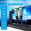 Cabo de fibra ótica Vention 3 m TOSLINK macho para macho, cinzento, revestimento em nylon, contactos banhados a ouro