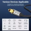 Cabo de fibra ótica Vention 3 m TOSLINK macho para macho, cinzento, revestimento em nylon, contactos banhados a ouro