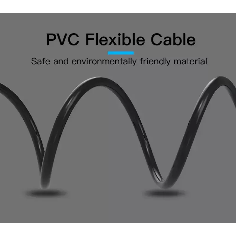 Cabo de áudio Vention 3,5 mm jack para 2× RCA macho, 3 m, preto, contactos banhados a ouro