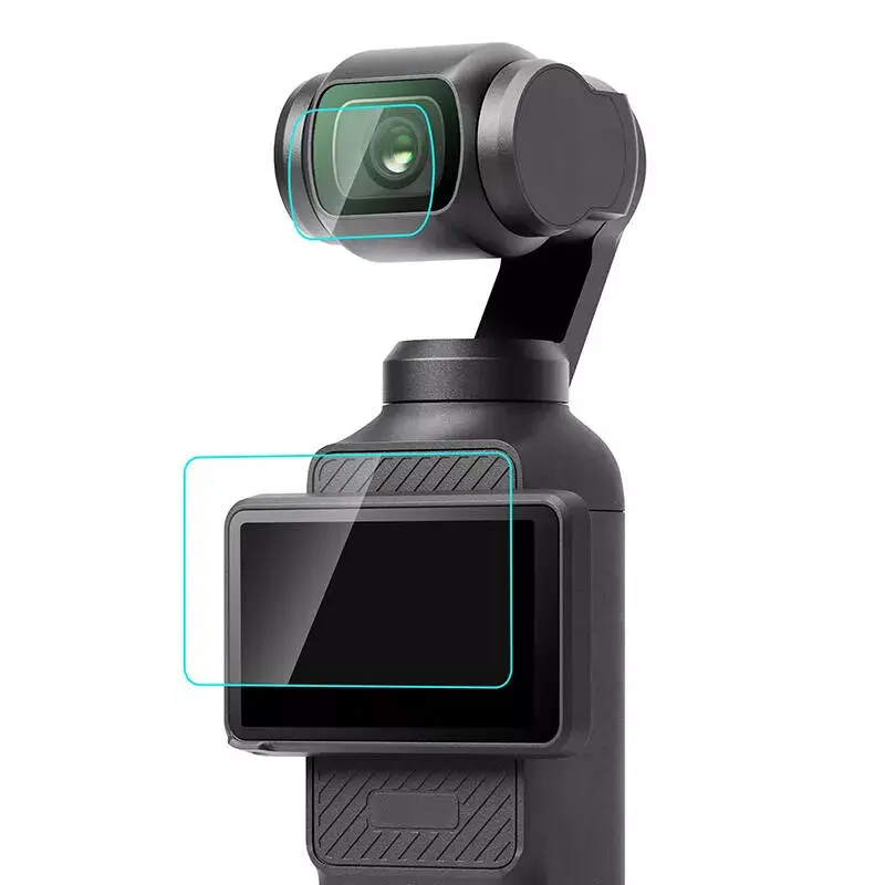Vidro temperado de proteção para objetiva e ecrã Puluz para DJI OSMO Pocket 3 PU950T