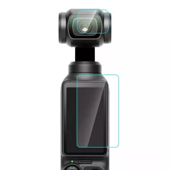 Vidro temperado de proteção para objetiva e ecrã Puluz para DJI OSMO Pocket 3 PU950T