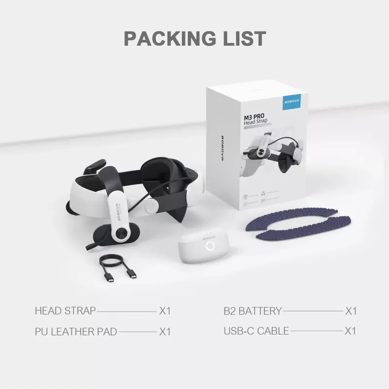 Faixa de cabeça com bateria BOBOVR M3 Pro para Oculus Quest 3