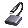 Adaptador de áudio 2-em-1 Joyroom SY-L01 Lightning para 3,5 mm + Lightning, preto