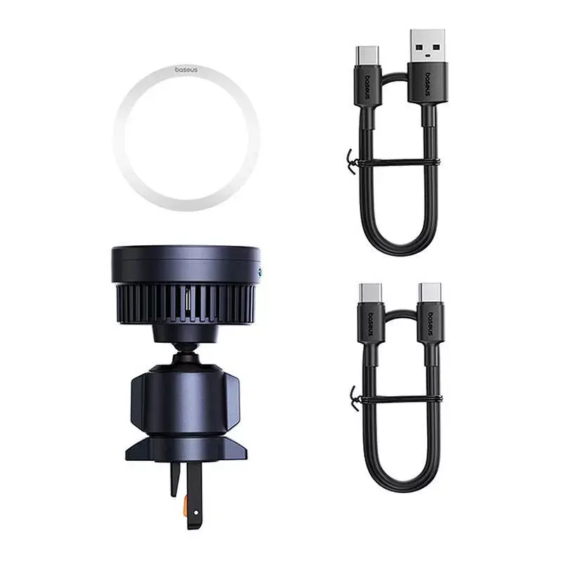 Suporte para automóvel Baseus MagPro C40164100121-01 15W Qi2.0 preto – carregador sem fios magnético para telefones compatíveis com Qi2.0