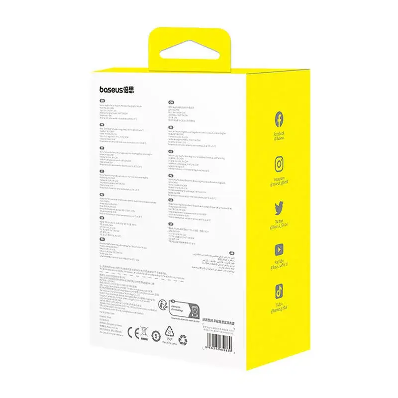 Suporte para automóvel Baseus MagPro C40164100121-01 15W Qi2.0 preto – carregador sem fios magnético para telefones compatíveis com Qi2.0