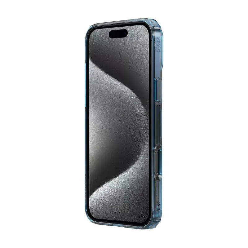 Capa TPU Nillkin Nature para iPhone 16 Plus — magnética, azul, capa de proteção fina